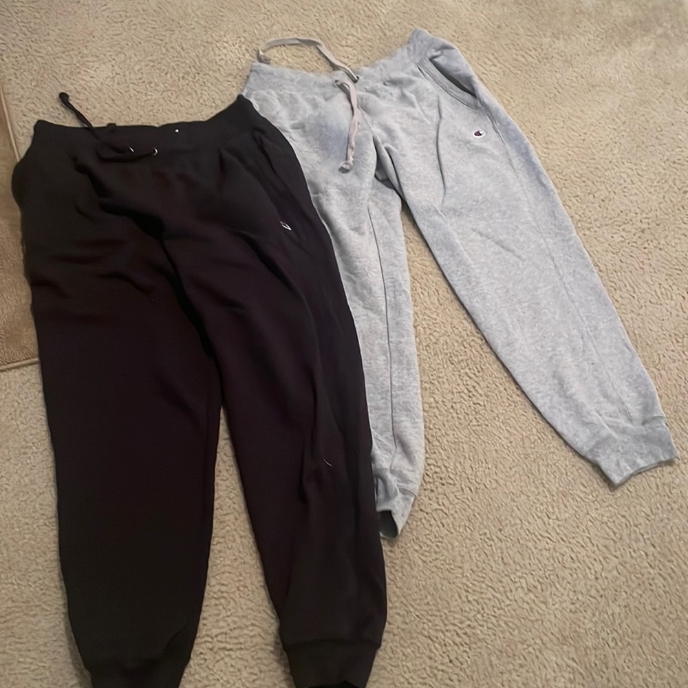 Two pairs of champion joggers